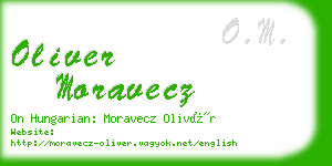 oliver moravecz business card